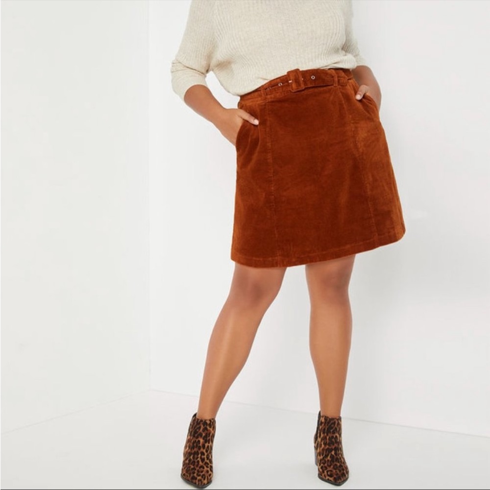 Eloquii Corduroy A-Line Skirt Size 18